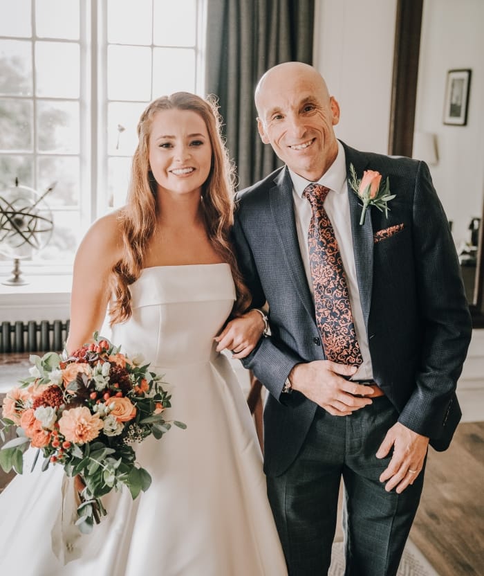 Bridal hair styling for a wedding at Horsley Towers in Surrey