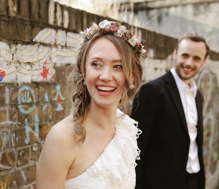 Bridal makeup and hair styling for a wedding in east london